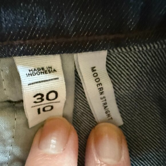 Loft Dark Rinse Modern Straight Leg Jeans - Size 10 - Picture 4 of 5